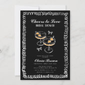 Invitation Fête des mariées de vin blanc et blanc (Devant)