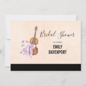 Invitation Fête des mariées de violon, de chaussures de balle (Devant)