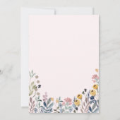 Invitation Fête des mariées de voiture rose fleur sauvage Mea (Dos)