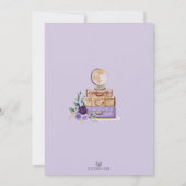 Invitation Fête des mariées de voyage de fleurs violettes Mll (Dos)