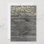 Invitation Fête des mariées de voyants à cordes de bois gris  (Dos)