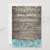 Invitation Fête des mariées de voyants de chaîne rustique Suc (Devant)