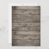 Invitation Fête des mariées de voyants de chaîne rustique Suc (Dos)