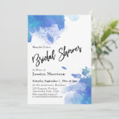 Invitation Fête des mariées d'éclaboussures d'aquarelle Abstr (Debout devant)