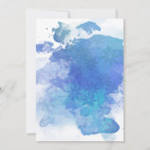 Invitation Fête des mariées d'éclaboussures d'aquarelle Abstr (Dos)