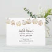 Invitation Fête des mariées décontracté de lanternes en papie (Debout devant)