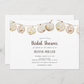 Invitation Fête des mariées décontracté de lanternes en papie (Devant / Derrière)