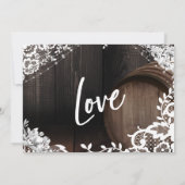 Invitation Fête des mariées décontractée Luminaires et Fleurs (Dos)