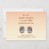 Invitation Fête des mariées d'écureuil doux (Dos)