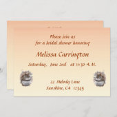 Invitation Fête des mariées d'écureuil doux (Devant / Derrière)