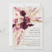 Invitation Fête des mariées d'élégance bohémienne (Devant)