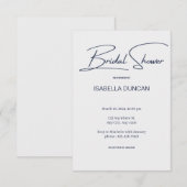 Invitation Fête des mariées d'élégance gris (Devant / Derrière)