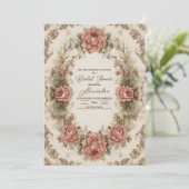 Invitation Fête des mariées d'élégance royale victorienne (Debout devant)