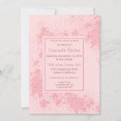 Invitation Fête des mariées Délicate de peinture à blanc (Devant)