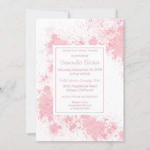 Invitation Fête des mariées Délicate de peinture à blanc