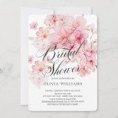 Invitation Fête des mariées délicieuse en fleurs de cerisier (Devant)