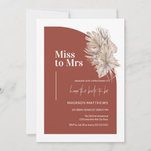 Invitation Fête des mariées demi-arc minimaliste en terre cui