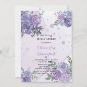 Invitation Fête des mariées d'encre d'alcool de tourbe pourpr (Devant)