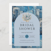 Invitation Fête des mariées Denim (Devant / Derrière)