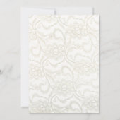 Invitation Fête des mariées dentelle et marguerites blanches (Dos)