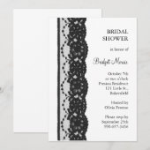 Invitation Fête des mariées dentelle française (blanc) (Devant / Derrière)