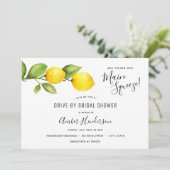 Invitation Fête des mariées d'entrée principale de citrons de (Debout devant)