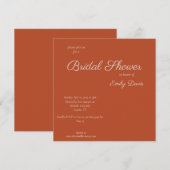 Invitation Fête des mariées d'épices Citrouille de script min (Devant / Derrière)