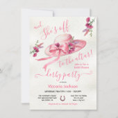 Invitation Fête des mariées Derby Casquette rose (Devant)