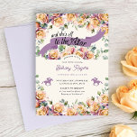 Invitation Fête des mariées Derby Florale Roses Jaunes Violet<br><div class="desc">Floral Kentucky Derby invitation à la douche nuptiale avec une abondance de roses aux fleurs violettes et jaunes. Le design comprend un clin d'oeil au Derby du Kentucky avec des silhouettes de jockey et une bannière de ruban annonçant que la mariée est partie à l'autel ! Personnalisez-le avec vos détails...</div>