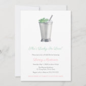 Invitation Fête des mariées derby Jacquard à menthe peinte à (Devant)