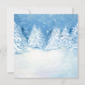 Invitation Fête des mariées des arbres d'hiver en chute de ne (Dos)