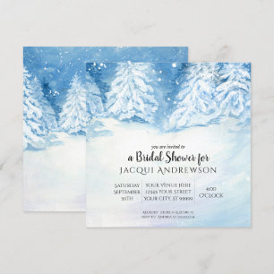 Invitation Fête des mariées des arbres d'hiver en chute de ne