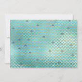 Invitation Fête des mariées des balances turquoise bleu et ma (Dos)