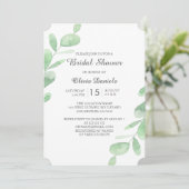 Invitation Fête des mariées des bois. Feuilles d'eucalyptus v (Debout devant)