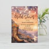 Invitation Fête des mariées des bottes du pays et de l'ouest (Debout devant)