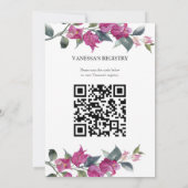 Invitation Fête des mariées des Bougainvilliers méditerranéen (Dos)