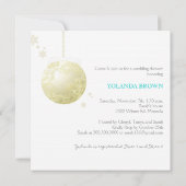 Invitation Fête des mariées des boules de vacances étincelant (Dos)