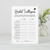 Invitation Fête des mariées des catégories nuptiales jeu élég (Debout devant)