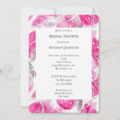 Invitation Fête des mariées des cercles en verre d'argent ros (Devant)