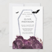 Invitation Fête des mariées des chauves-souris à café Peony e (Devant)