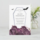 Invitation Fête des mariées des chauves-souris à café Peony e (Debout devant)