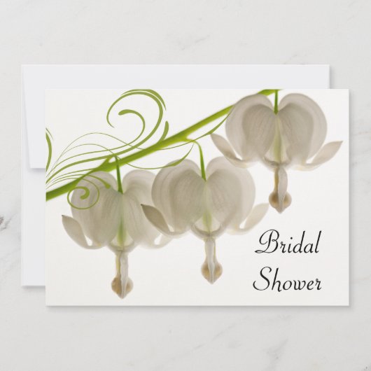 Invitation Fête des mariées des Coeurs Bleeding Blanches (Devant)