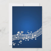 Invitation Fête des mariées des Coeurs de musique (Dos)