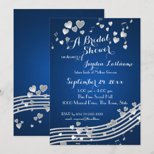 Invitation Fête des mariées des Coeurs de musique
