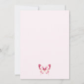 Invitation Fête des mariées des Coeurs papillons (Dos)