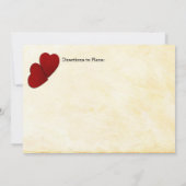 Invitation Fête des mariées des Coeurs rouges, Roses et Arriè (Dos)