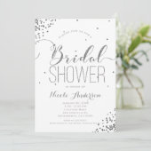 Invitation Fête des mariées des coins de Parties scintillant  (Debout devant)