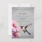Invitation Fête des mariées des colibris et des hibiscus | Gr (Devant)