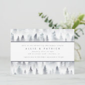 Invitation Fête des mariées des couples de bois de forêt de B (Debout devant)