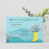 Invitation Fête des mariées des douches d'avril (Debout devant)